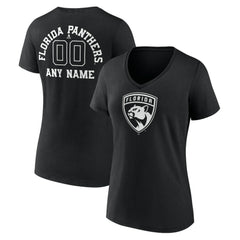 Florida Panthers Women's Personalized Name & Number Monochrome V-Neck T-Shirt Online