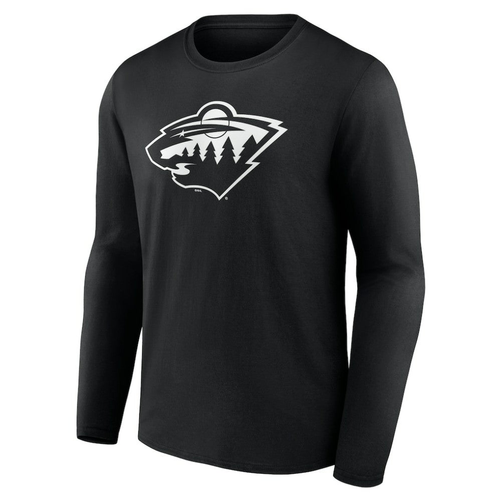 Minnesota Wild Personalized Name & Number Monochrome Long Sleeve T-Shirt For Sale