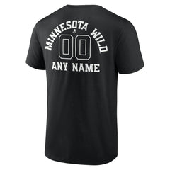 Minnesota Wild Personalized Name & Number Monochrome T-Shirt Outlet