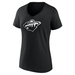 Minnesota Wild Women's Personalized Name & Number Monochrome V-Neck T-Shirt Outlet