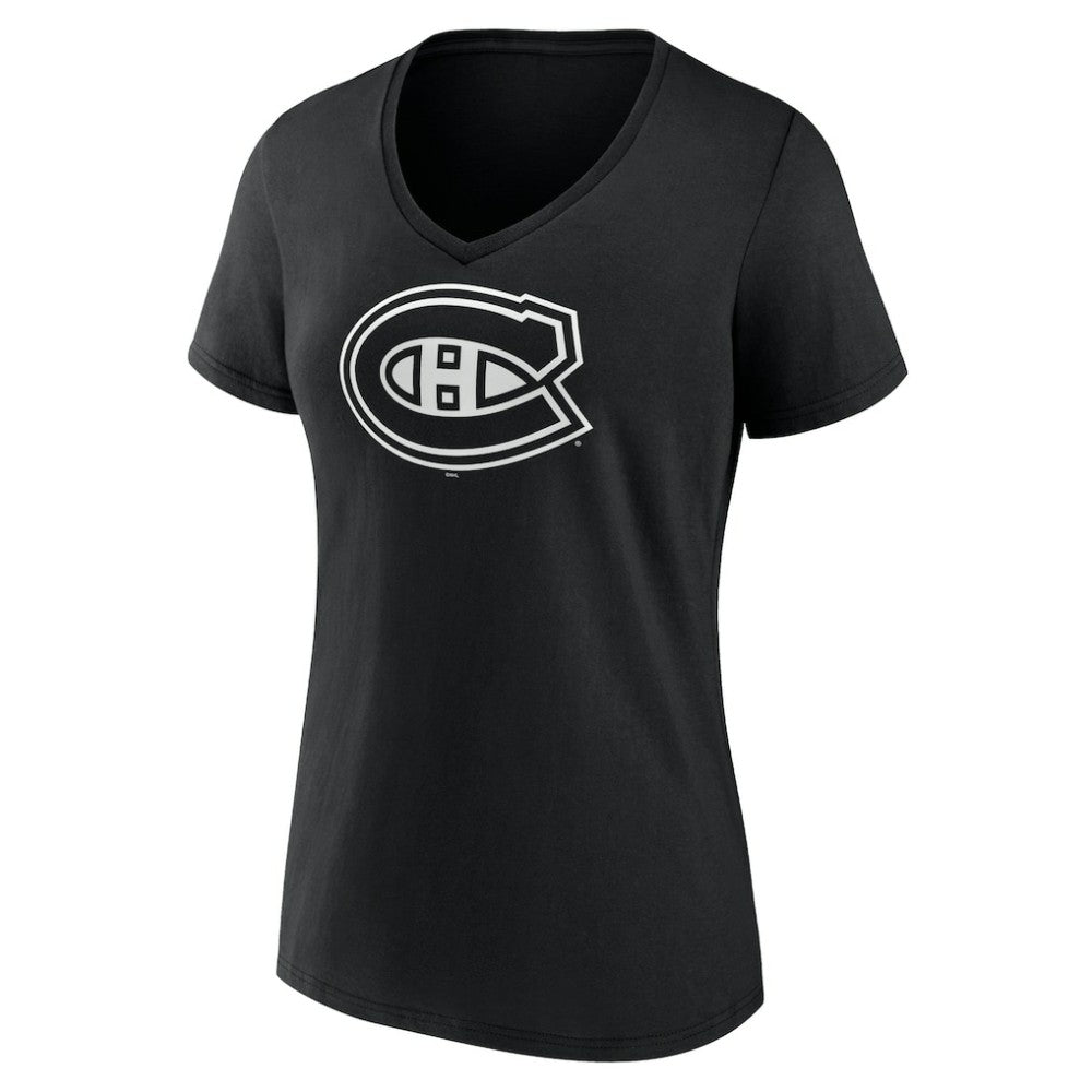 Montreal Canadiens Women's Personalized Name & Number Monochrome V-Neck T-Shirt Discount