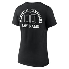 Montreal Canadiens Women's Personalized Name & Number Monochrome V-Neck T-Shirt Discount