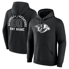 Nashville Predators Personalized Name & Number Monochrome Pullover Hoodie Online