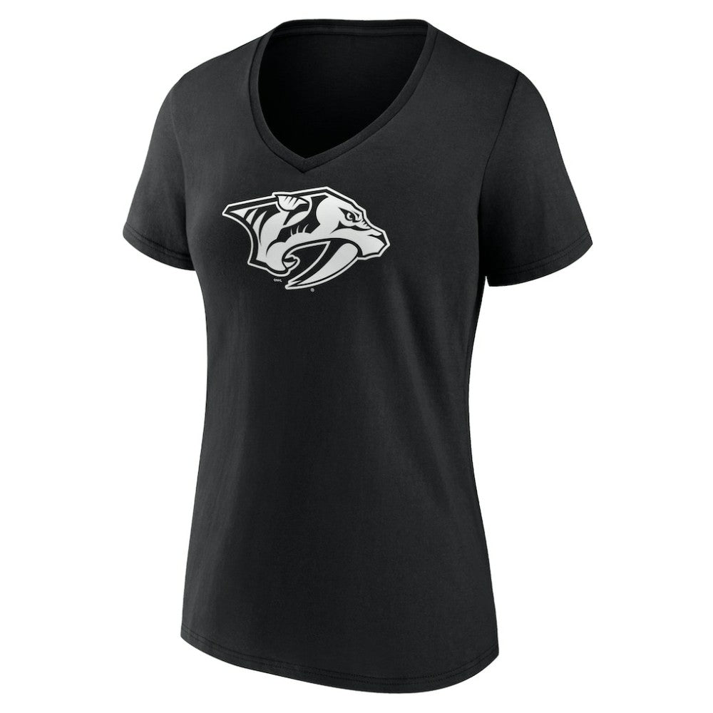 Nashville Predators Women's Personalized Name & Number Monochrome V-Neck T-Shirt Outlet