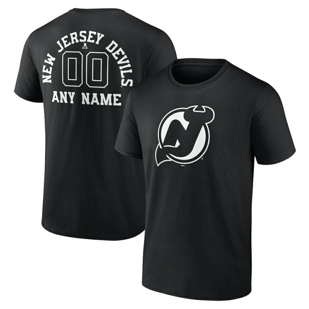 New Jersey Devils Personalized Name & Number Monochrome T-Shirt Discount