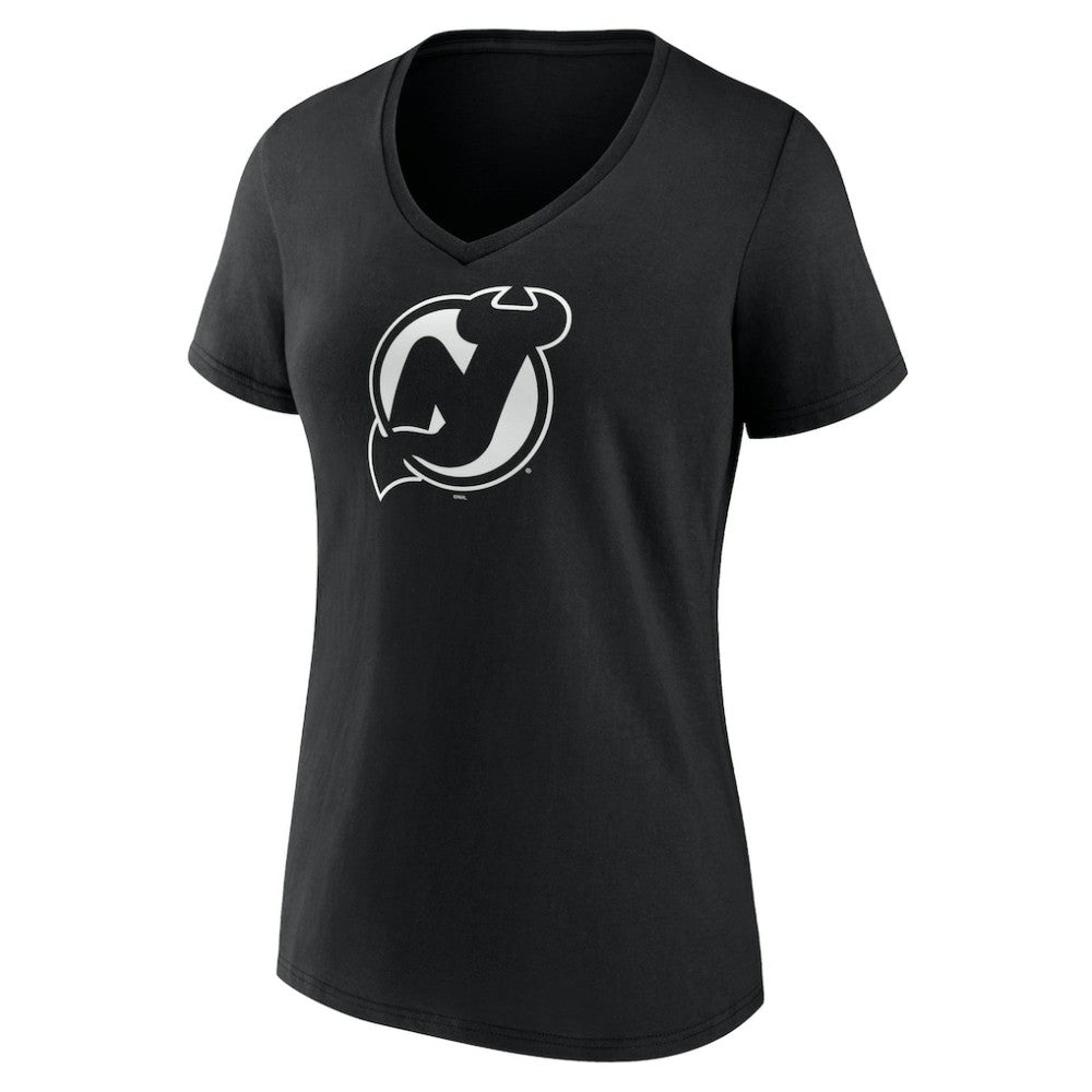 New Jersey Devils Women's Personalized Name & Number Monochrome V-Neck T-Shirt Online