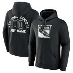 New York Rangers Personalized Name & Number Monochrome Pullover Hoodie On Sale