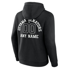 Ottawa Senators Personalized Name & Number Monochrome Pullover Hoodie On Sale