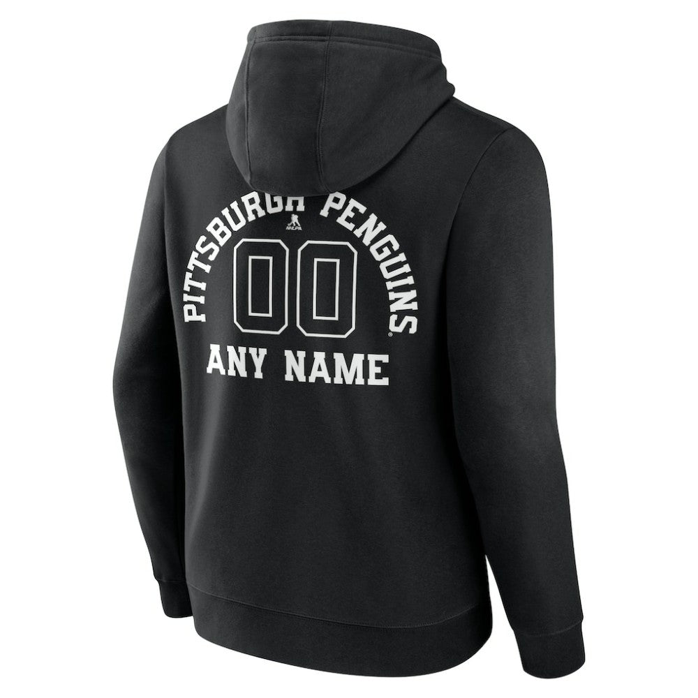 Pittsburgh Penguins Personalized Name & Number Monochrome Pullover Hoodie On Sale