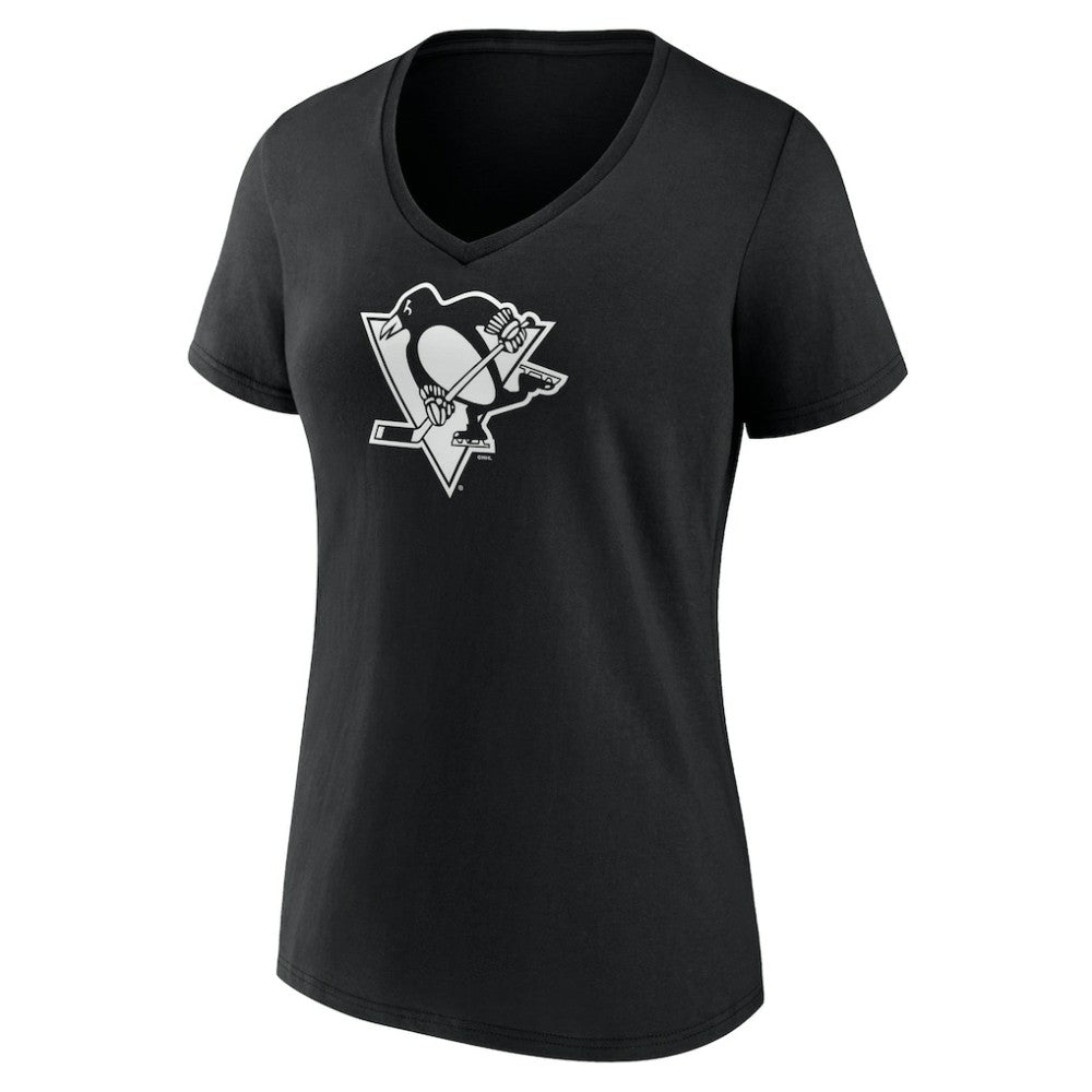 Pittsburgh Penguins Women's Personalized Name & Number Monochrome V-Neck T-Shirt Sale