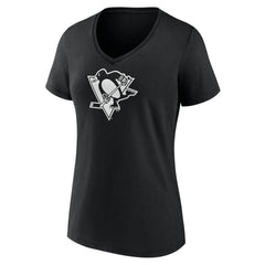 Pittsburgh Penguins Women's Personalized Name & Number Monochrome V-Neck T-Shirt Sale