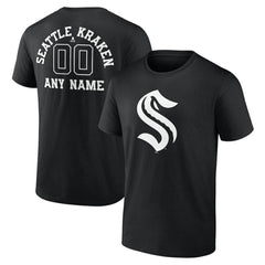 Seattle Kraken Personalized Name & Number Monochrome T-Shirt Discount