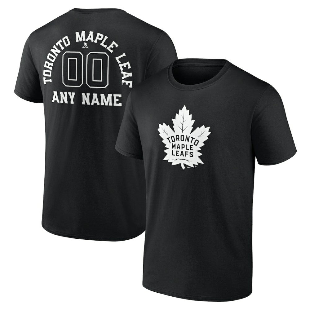 Toronto Maple Leafs Personalized Name & Number Monochrome T-Shirt Discount