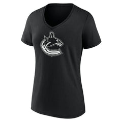 Vancouver Canucks Women's Personalized Name & Number Monochrome V-Neck T-Shirt Discount