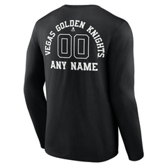 Vegas Golden Knights Personalized Name & Number Monochrome Long Sleeve T-Shirt Online