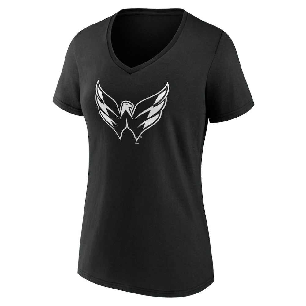 Washington Capitals Women's Personalized Name & Number Monochrome V-Neck T-Shirt Discount