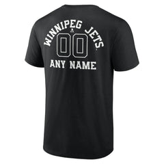 Winnipeg Jets Personalized Name & Number Monochrome T-Shirt On Sale