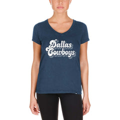 Dallas Cowboys New Era Women's Enzyme Wash Low V-Neck T-Shirt