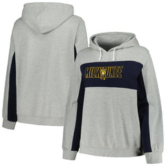 Milwaukee Brewers Profile Women's Plus Size Pullover Jersey Hoodie | MLB On Sale