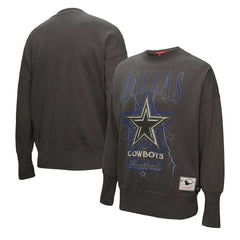 Dallas Cowboys Mitchell & Ness Women's Distressed Logo 4.0 Pullover Sweatshirt