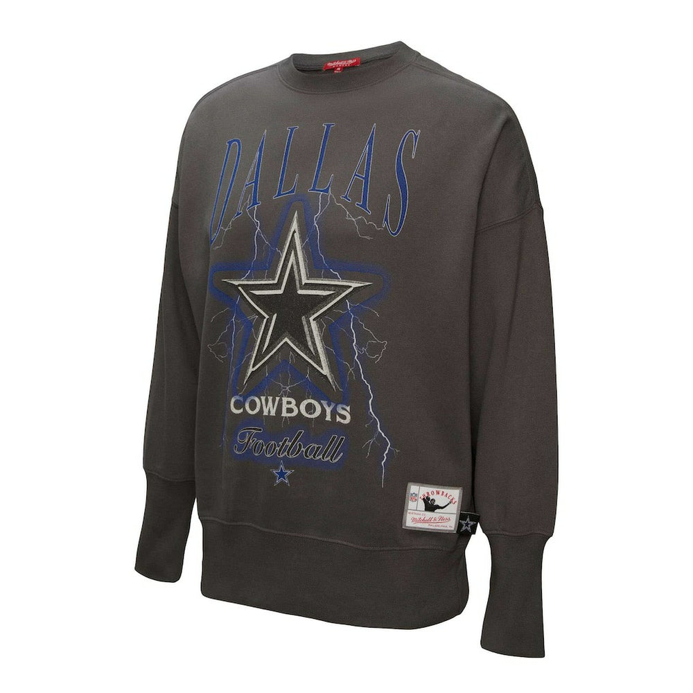 Dallas Cowboys Mitchell & Ness Women's Distressed Logo 4.0 Pullover Sweatshirt