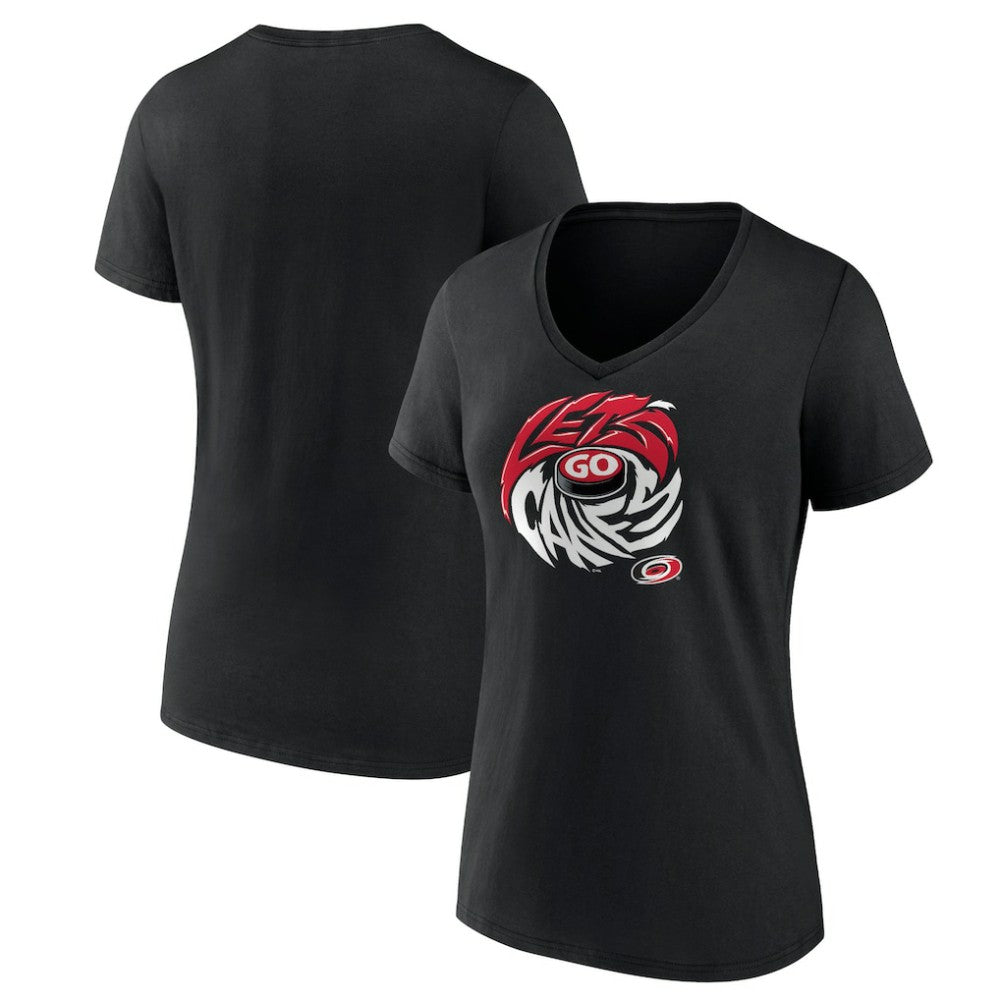 Carolina Hurricanes Women's Native V-Neck T-Shirt Sale