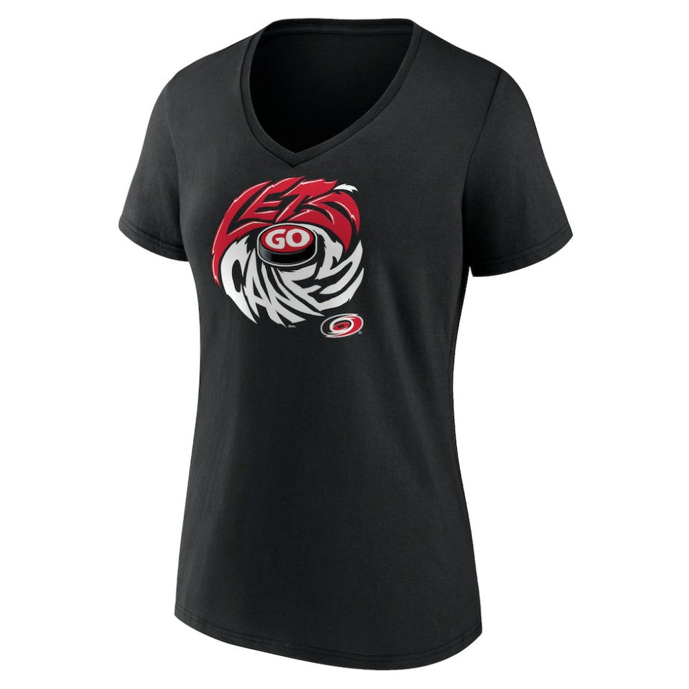 Carolina Hurricanes Women's Native V-Neck T-Shirt Sale