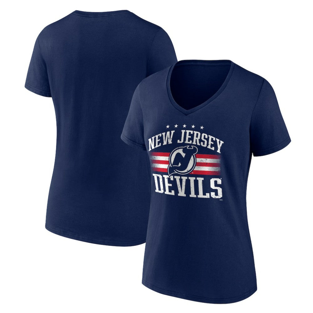 New Jersey Devils Women's Americana Team V-Neck T-Shirt Outlet