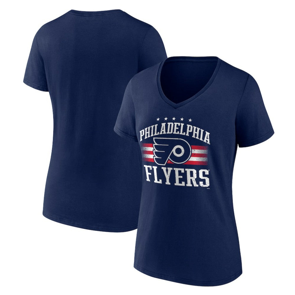 Philadelphia Flyers Women's Americana Team V-Neck T-Shirt Discount