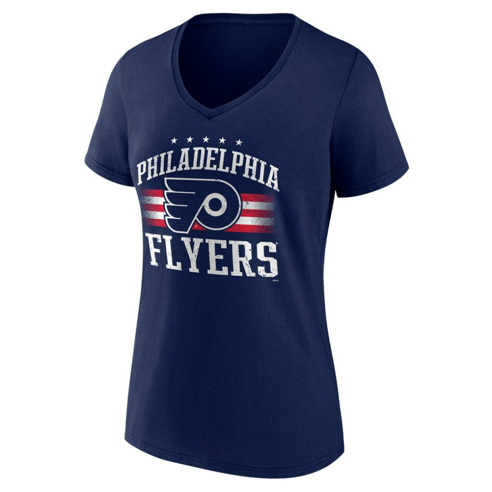 Philadelphia Flyers Women's Americana Team V-Neck T-Shirt Discount