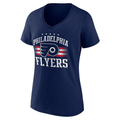 Philadelphia Flyers Women's Americana Team V-Neck T-Shirt Discount