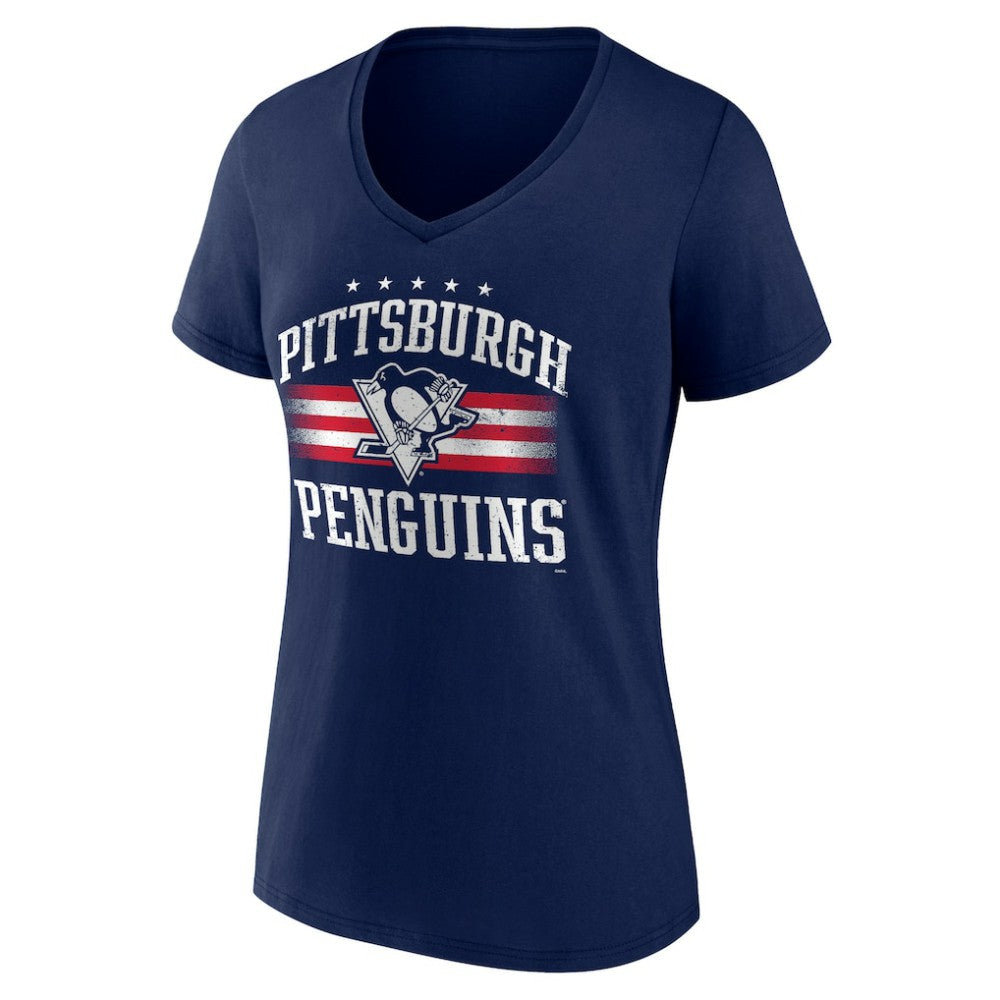 Pittsburgh Penguins Women's Americana Team V-Neck T-Shirt Online