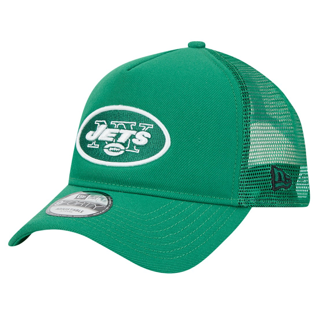 New York Jets New Era 9FORTY A-Frame Trucker Adjustable Hat