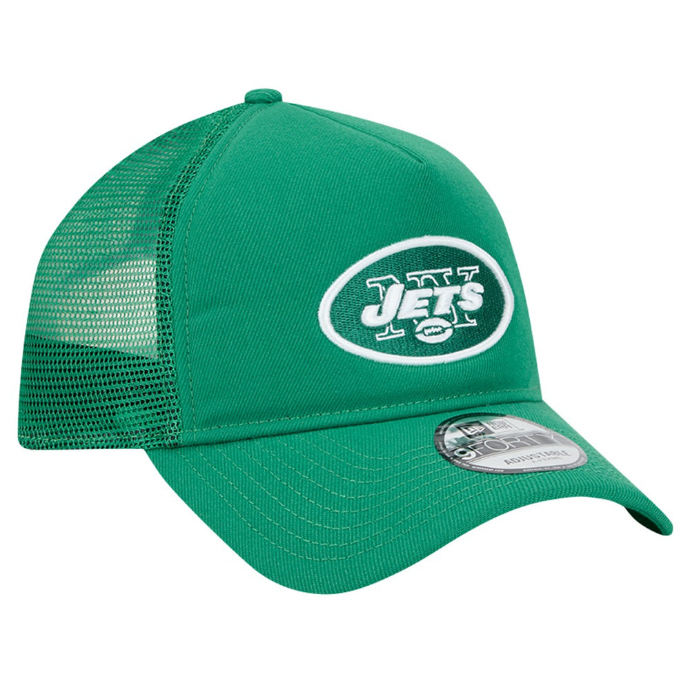 New York Jets New Era 9FORTY A-Frame Trucker Adjustable Hat