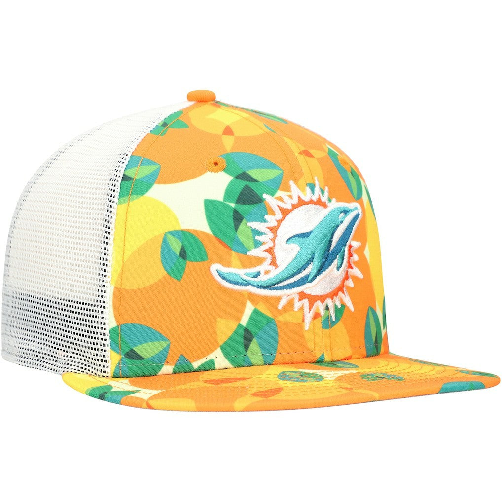 Miami Dolphins New Era Citrus 9FIFTY Trucker Snapback Hat
