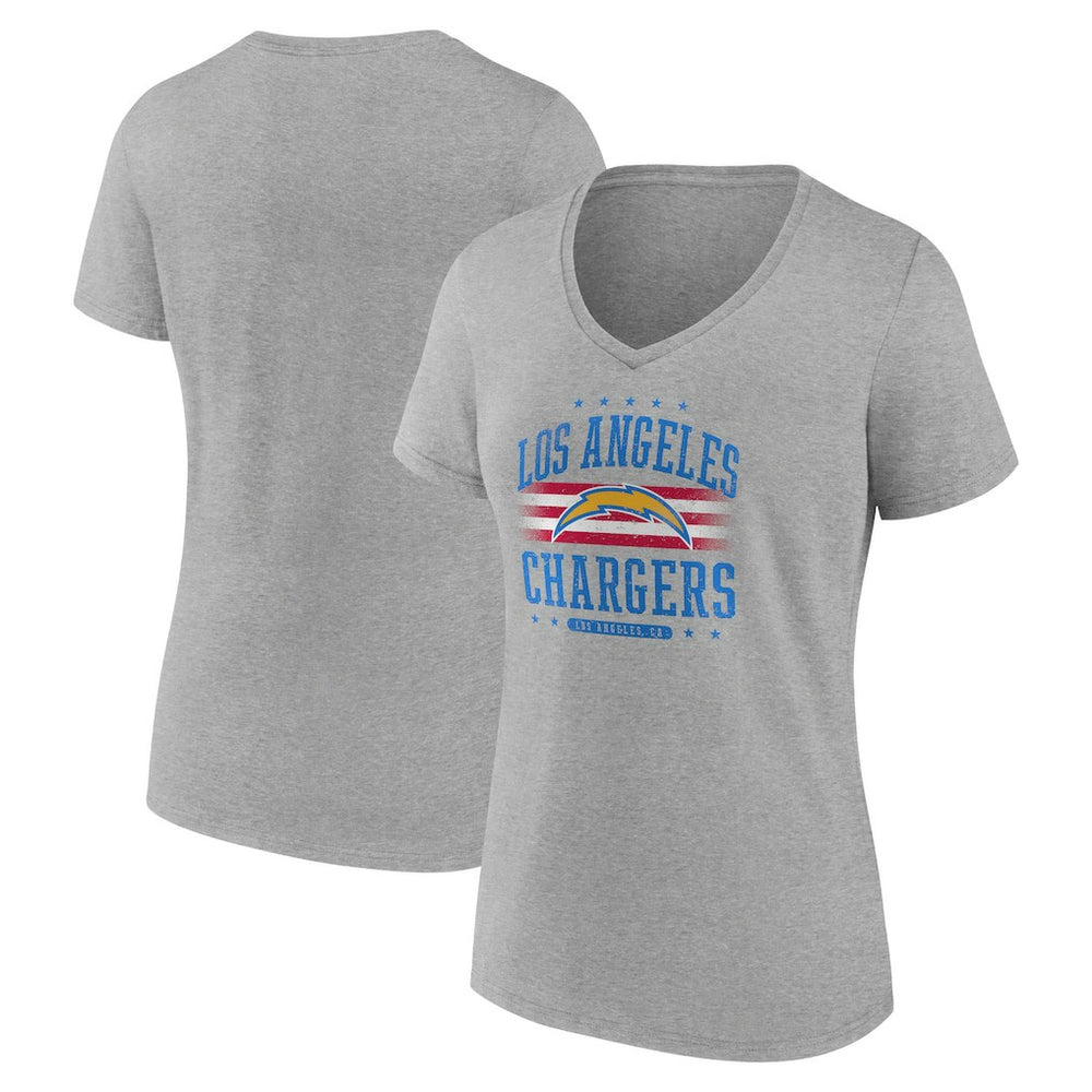 Los Angeles Chargers  Women's Americana Team V-Neck T-Shirt
