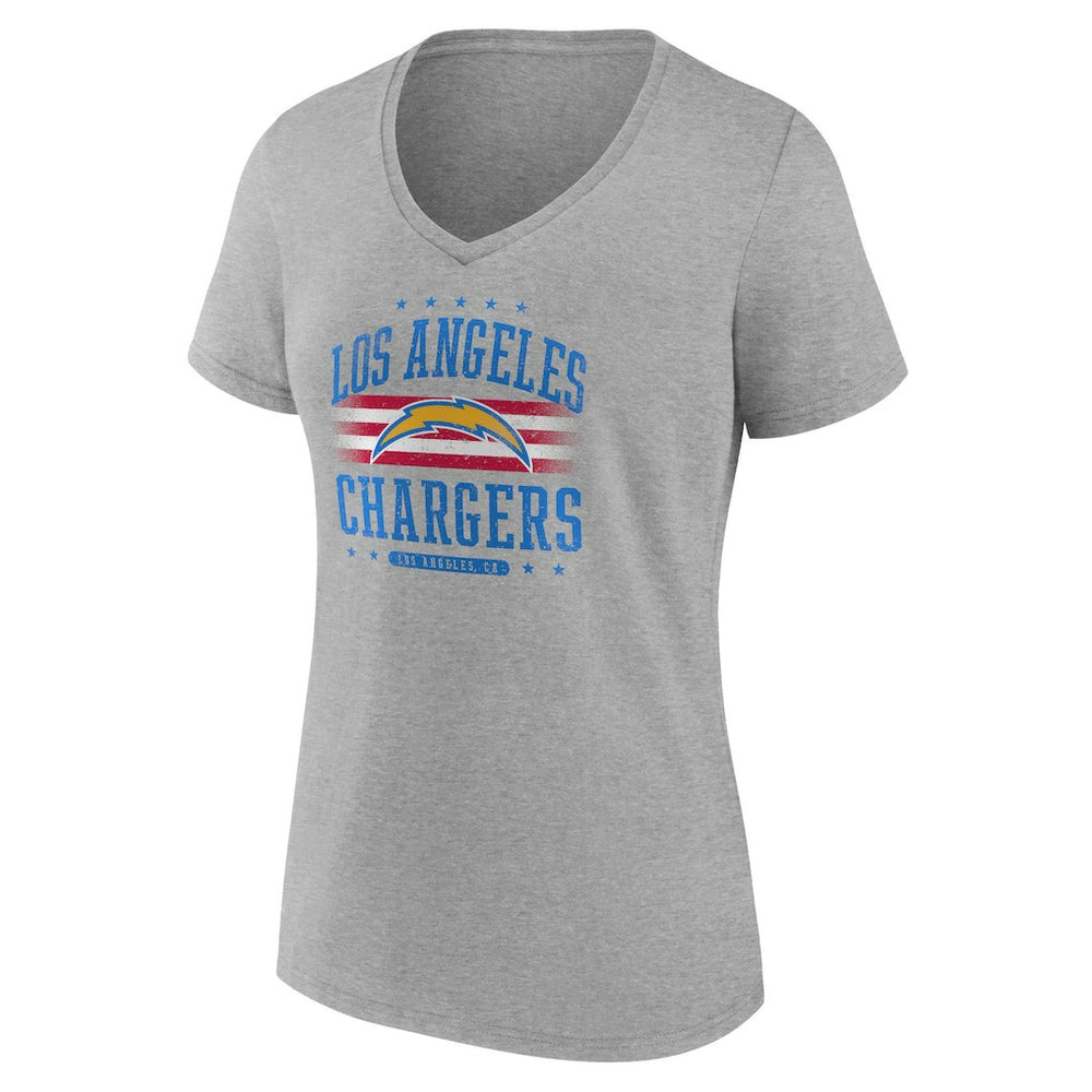 Los Angeles Chargers  Women's Americana Team V-Neck T-Shirt
