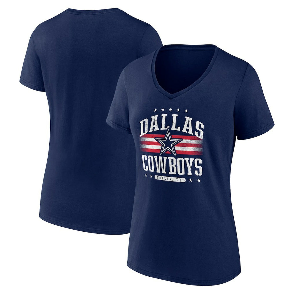 Dallas Cowboys  Women's Americana Team V-Neck T-Shirt