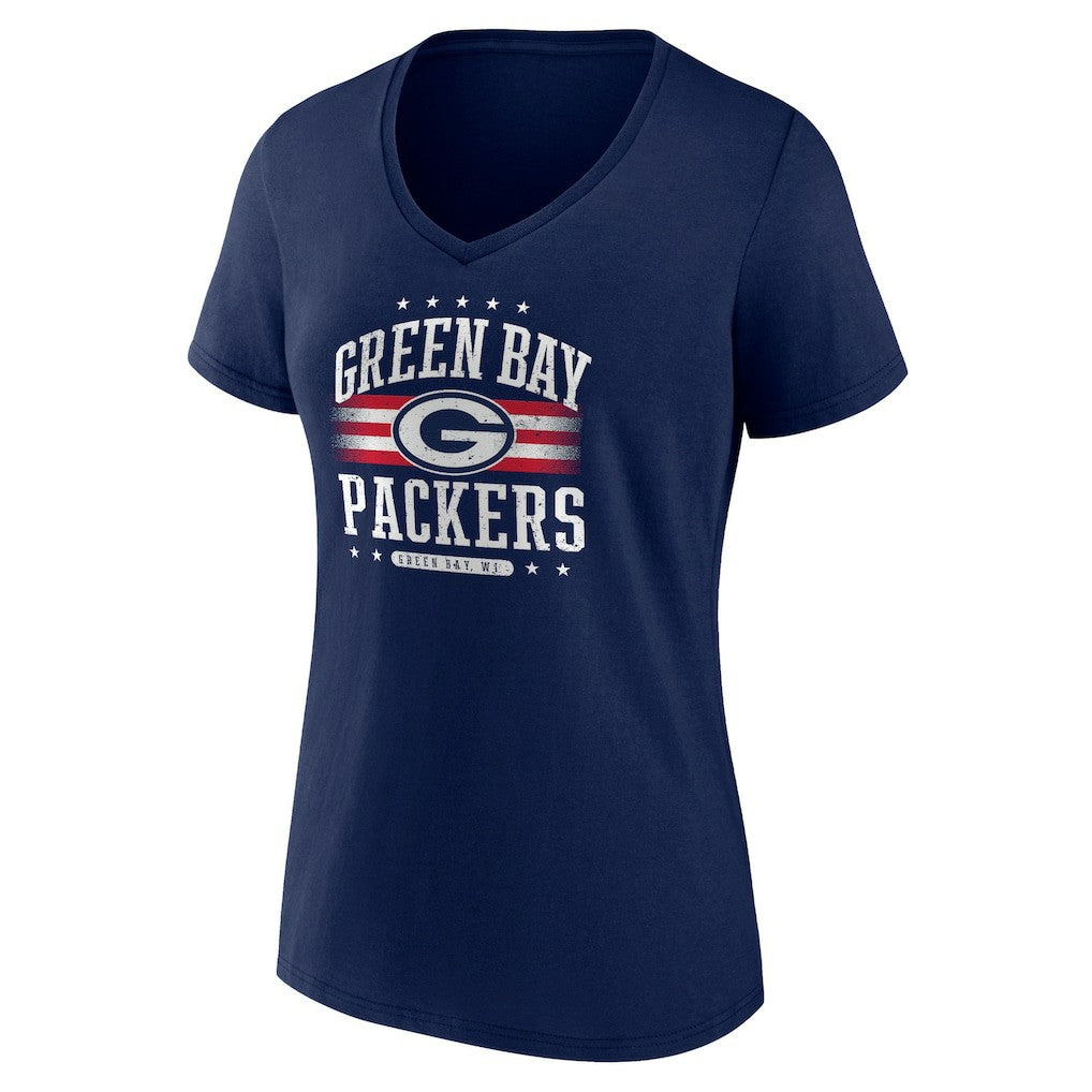 Green Bay Packers  Women's Americana Team V-Neck T-Shirt
