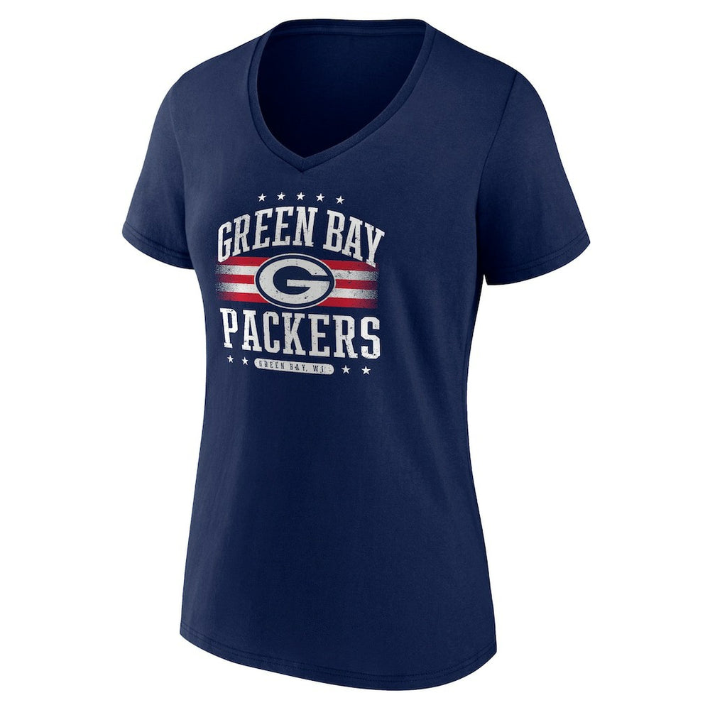Green Bay Packers  Women's Americana Team V-Neck T-Shirt
