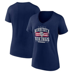 Minnesota Vikings  Women's Americana Team V-Neck T-Shirt