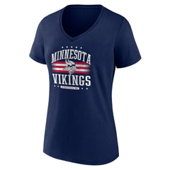 Minnesota Vikings  Women's Americana Team V-Neck T-Shirt