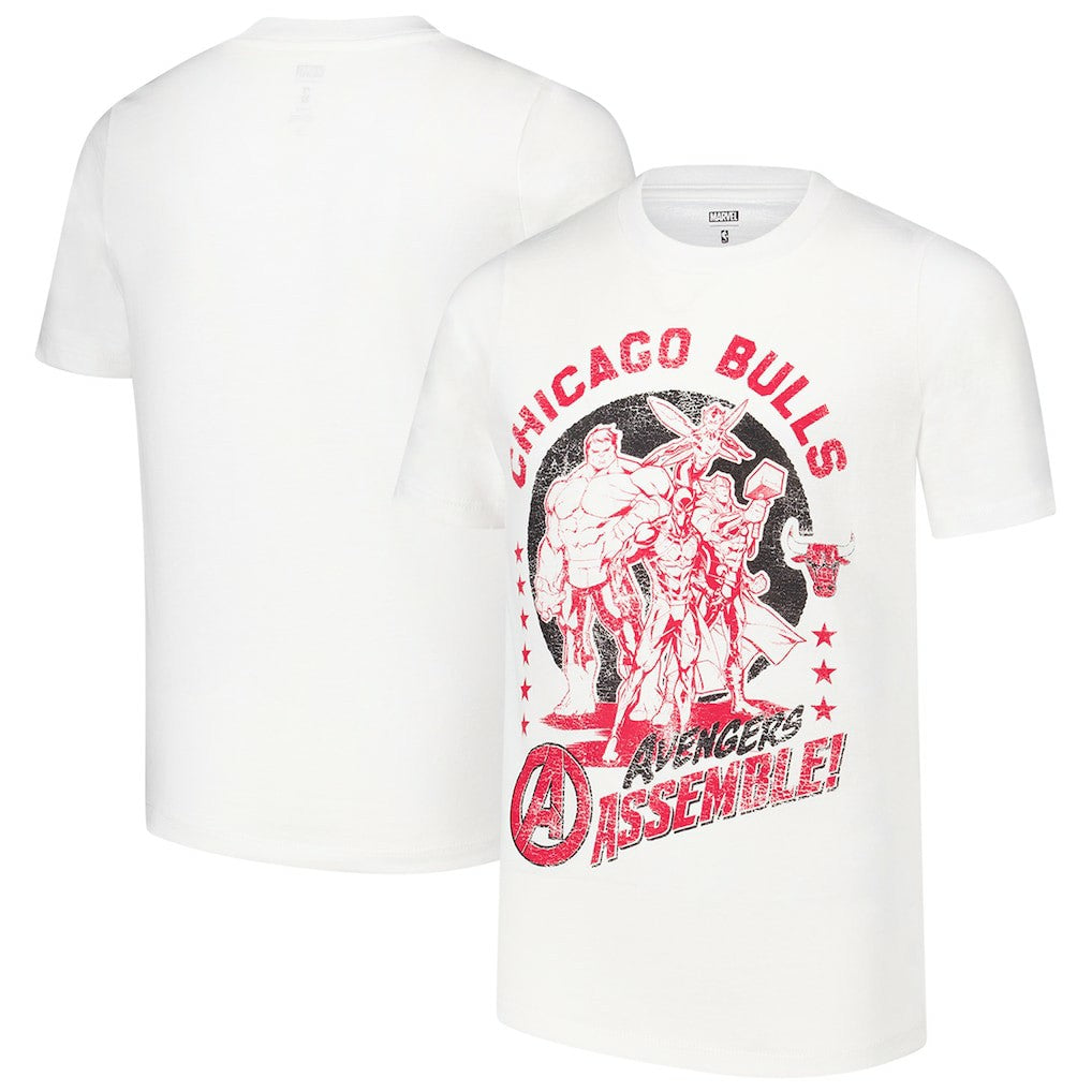 Chicago Bulls Youth NBA x Marvel Avengers Squad T-Shirt sale On Sale