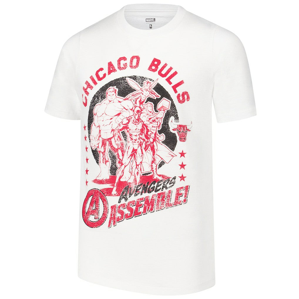 Chicago Bulls Youth NBA x Marvel Avengers Squad T-Shirt sale On Sale