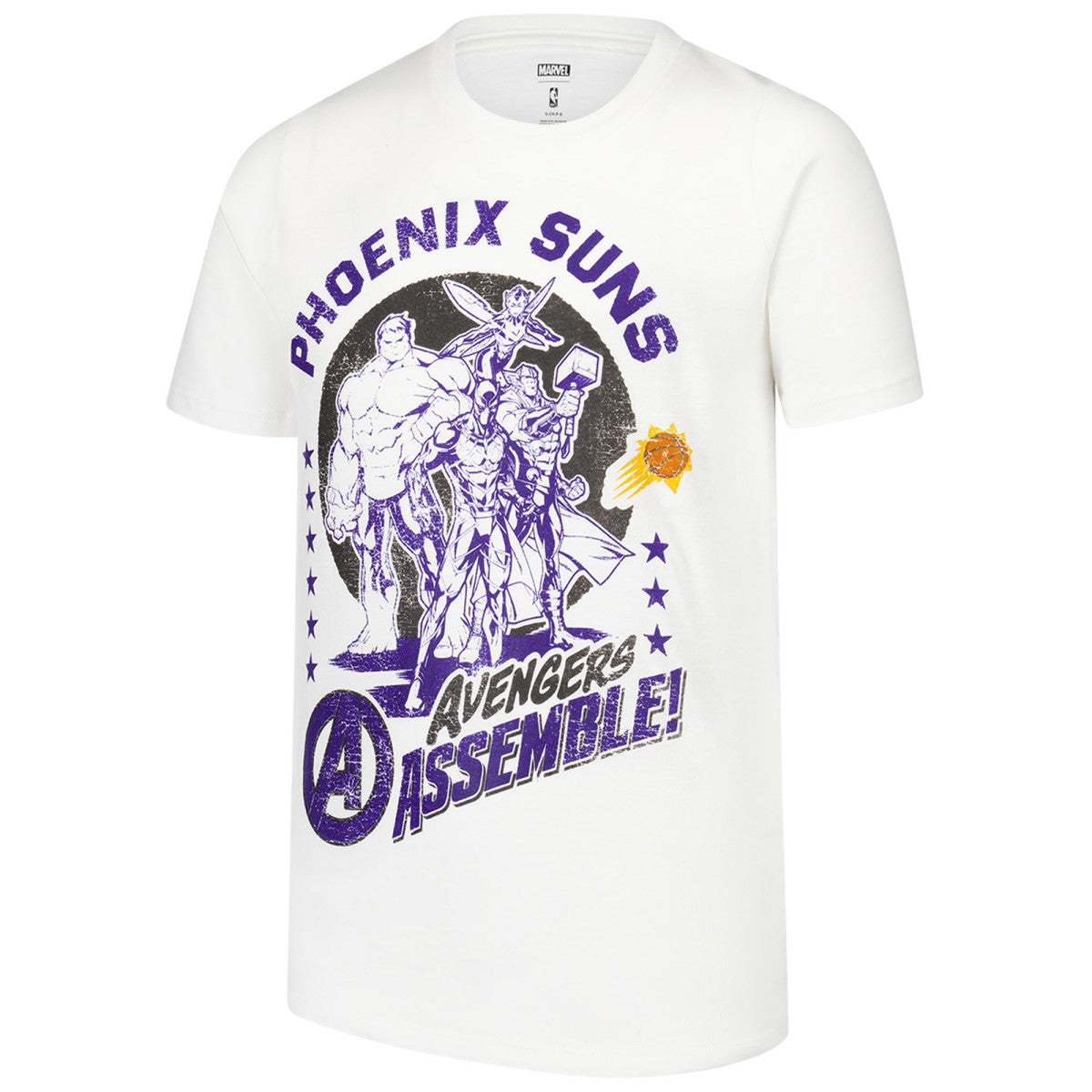 Phoenix Suns Youth NBA x Marvel Avengers Squad T-Shirt For Sale