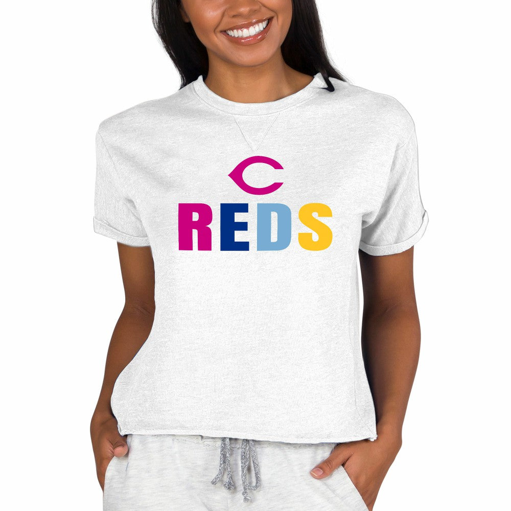 Cincinnati Reds Concepts Sport Women's Mainstream Terry Sweatshirt | MLB Shop