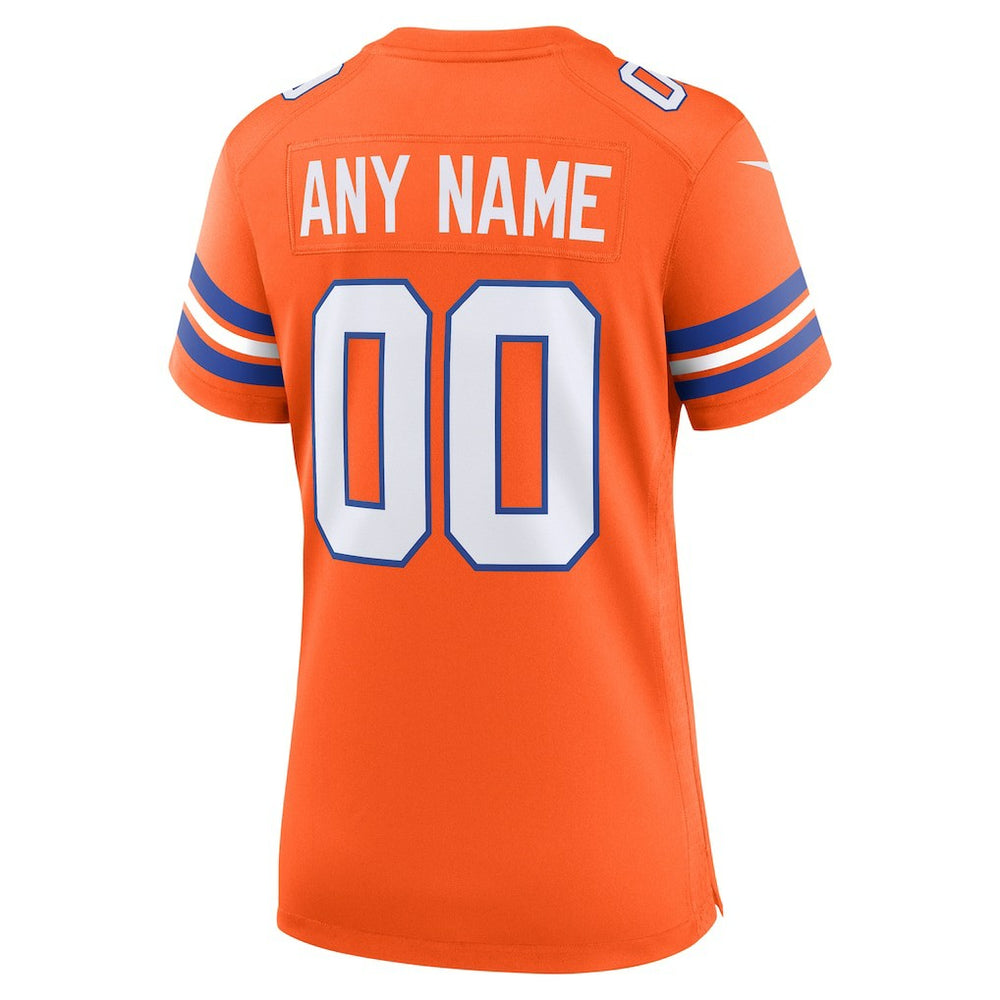 Denver Broncos Nike Women's Mile High Collection 1977 Throwback Custom Game Jersey