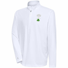 New York Knicks Antigua Shamrock Tribute Quarter-Zip Pullover Top New