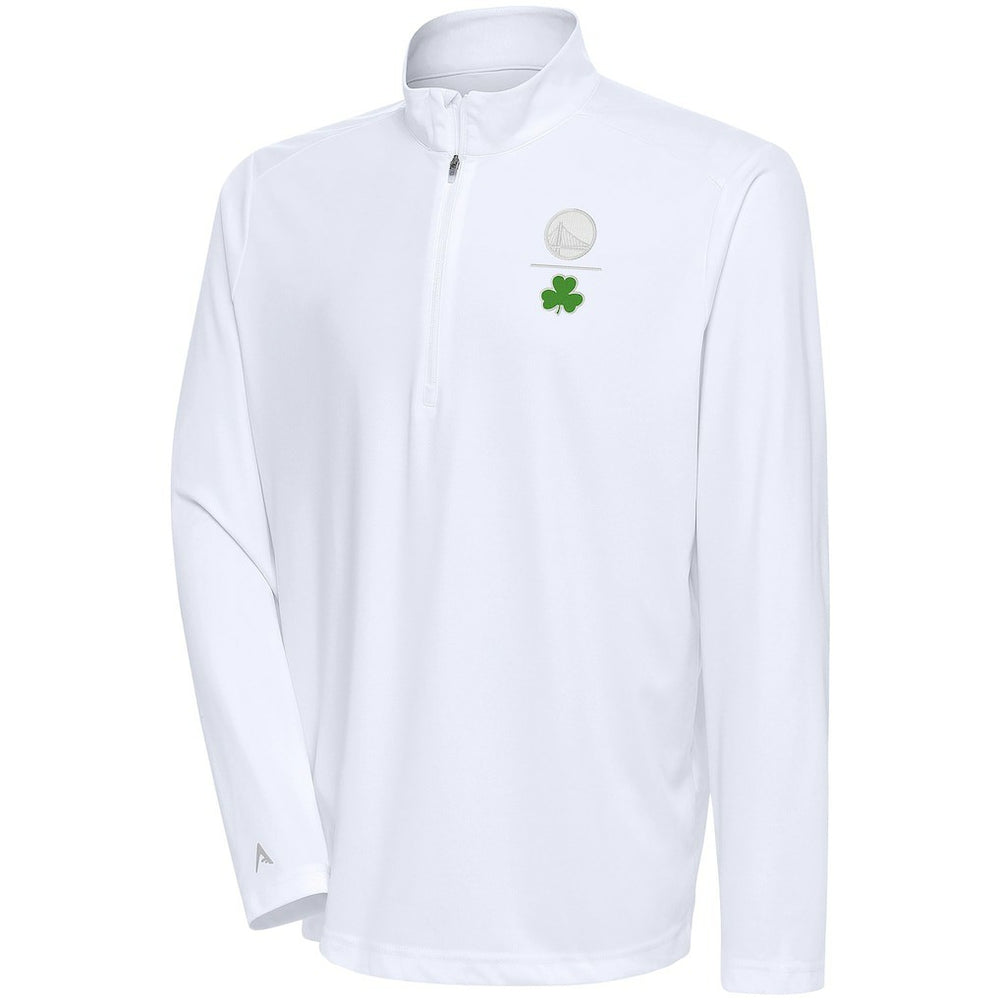 Golden State Warriors Antigua Shamrock Tribute Quarter-Zip Pullover Top sale Outlet