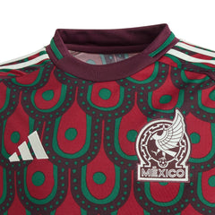Mexico National Team Youth 2024 Home Replica Jersey Burgundy - Adidas